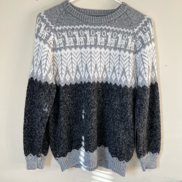 Hand Knit Alpaca Pullover Crewneck - Picture 7 of 12